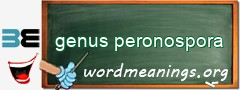 WordMeaning blackboard for genus peronospora